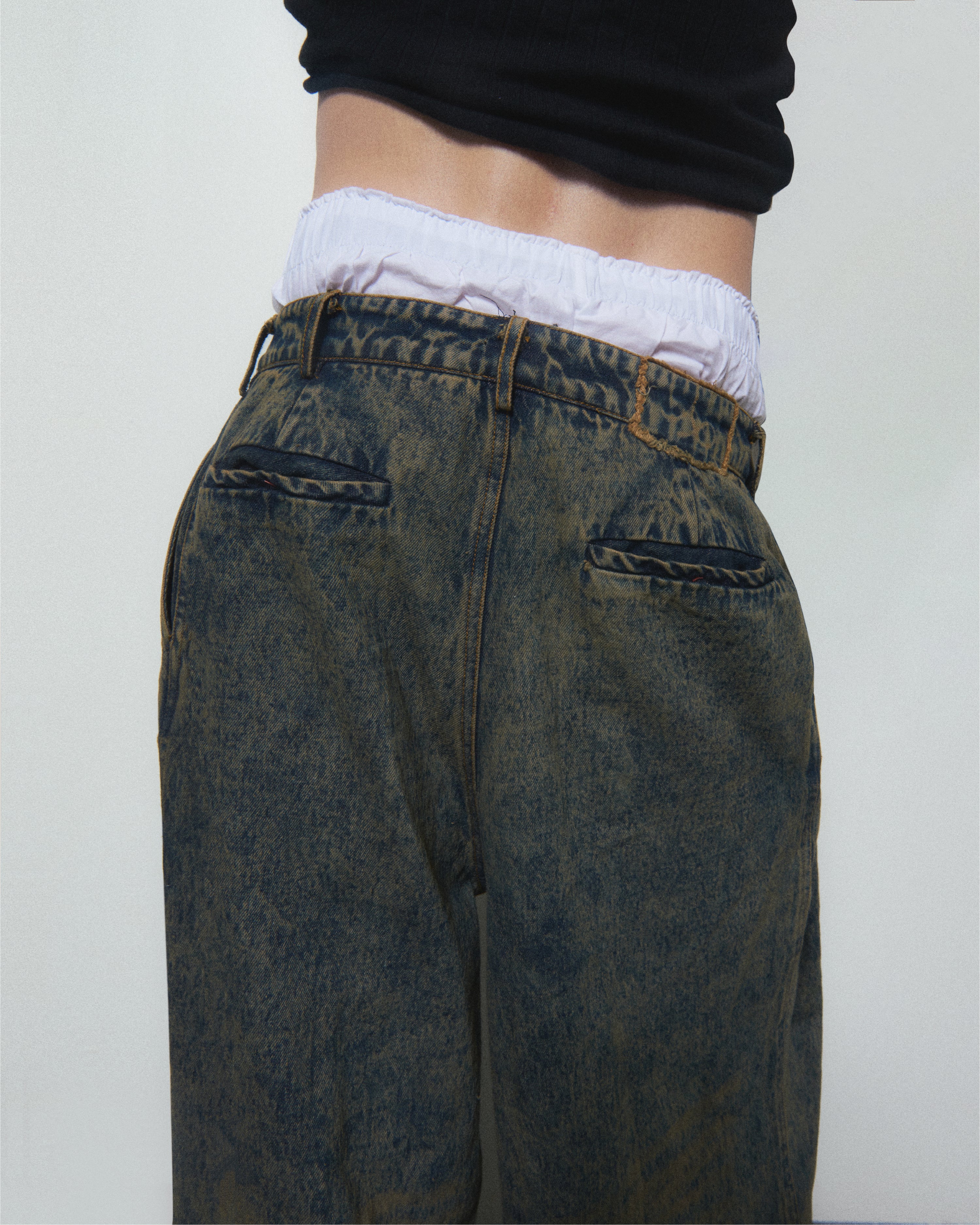 Faded Wash Denim Pant